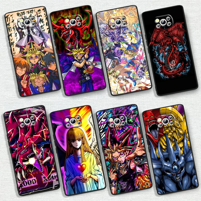 Anime Yu-Gi-Oh! Yugi Muto per Xiaomi Poco X6 X5 X4 X3 F4 F3 NFC M6 M5 M4 GT S Pro 4G 5G C65 custodia morbida nera per telefono