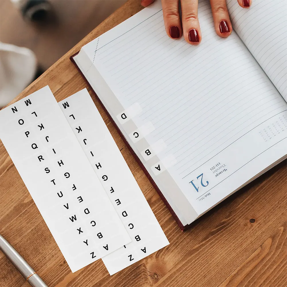 

Index Label Stickers Alphabetical Page Markers For Books Notebooks Files A-Z Letter Stickers School Office Home