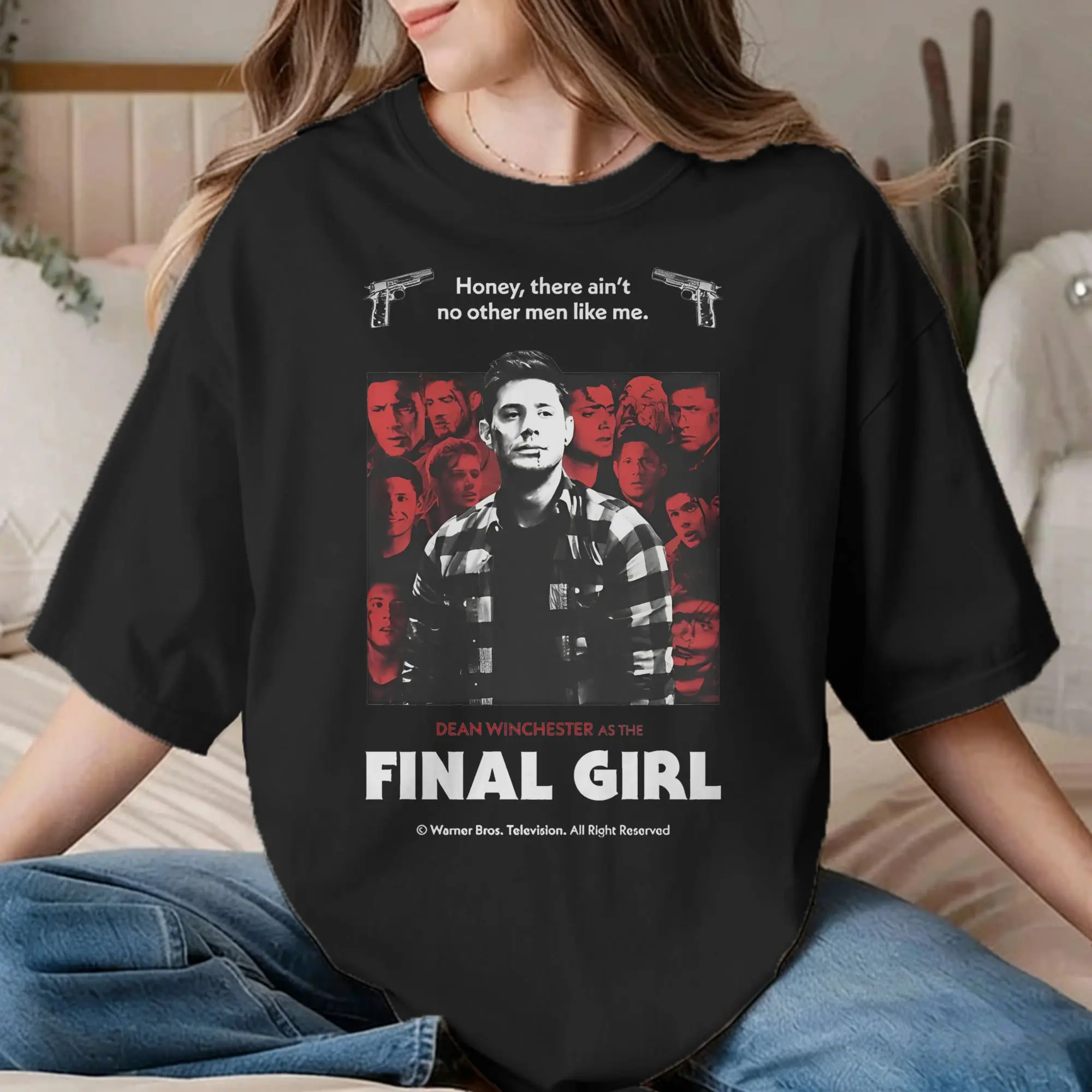 Men Women's Supernatural Final Girl Dean T Shirts  Cotton Tops Vintage Short Sleeve Round Collar Tee Shirt Gift Idea T-Shirt