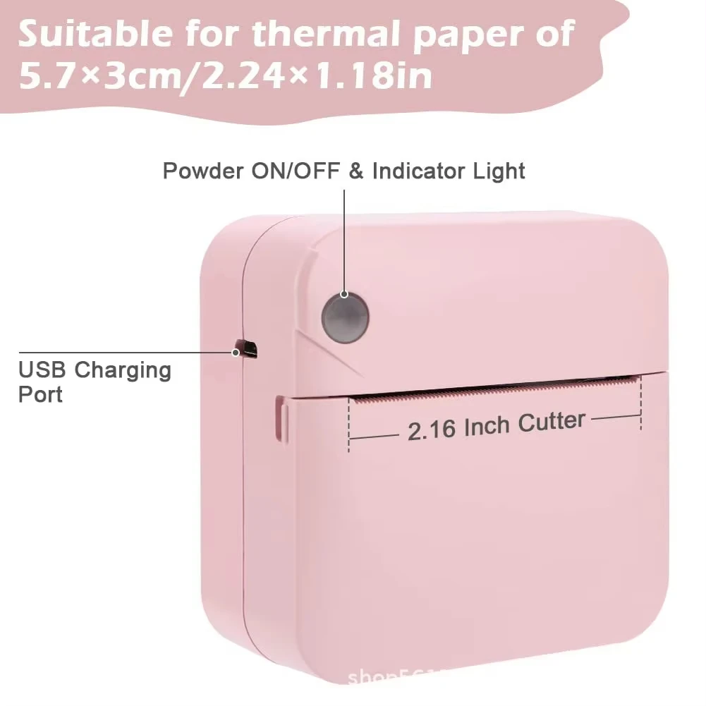 c17 Thermal Printer Photo Label Sticker Printer Bluetooth No lnk Instant Printing Portable Student Children Use