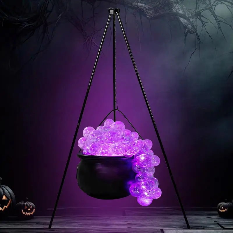 Halloween Big Cauldron Pots Halloween Decorations Black Bowl Light Up Party Vintage Decor Witch Cauldron Kettle Festive Cauldron