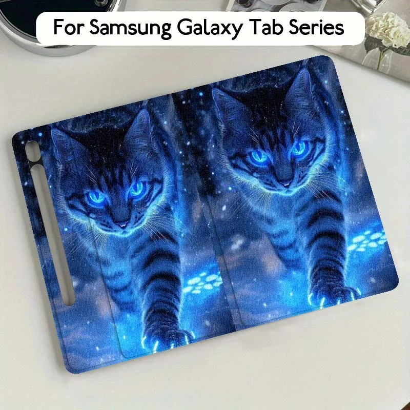 

Luminous Cat Popular Cool For Samsung Galaxy Tab S9 S10 S6 S7 S8 FE Plus Lite Inch Foldable Cover Tablet Case