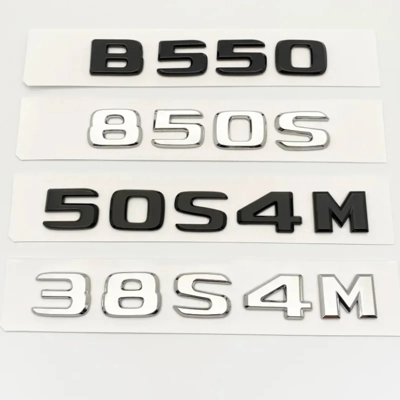 Silver Black 50S4M 38S4M 40S 60S B550 850S B50 ABS Emblem for Mercedes Benz Brabus S W221 W222 W223 Car Trunk Badge Logo Sticker