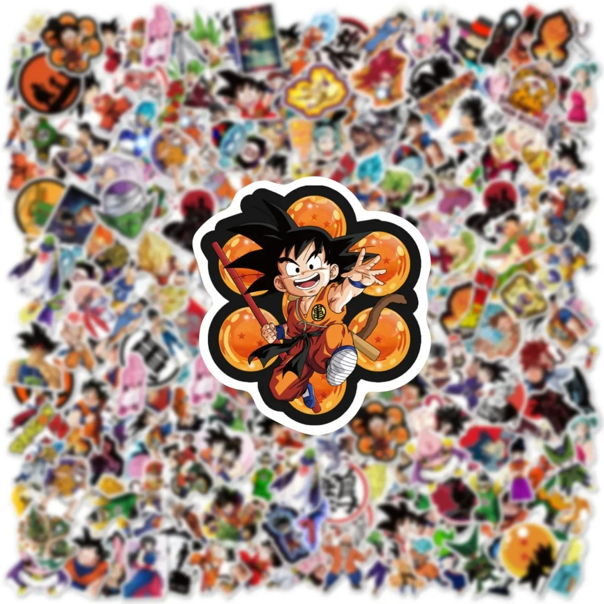 100/200 Uds Dragon Ball Animes pegatinas de grafiti de dibujos animados teléfono guitarra portátil maleta taza pegatina impermeable calcomanías Juguetes