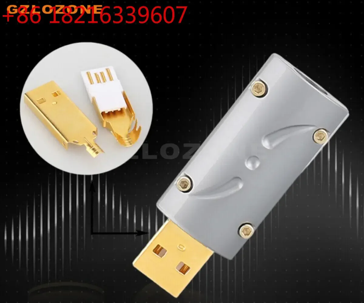Viborg Hiend USB Plug Phosphor Bronze Gold Plating 2.0 Square/Flat Plug ( B6-97)