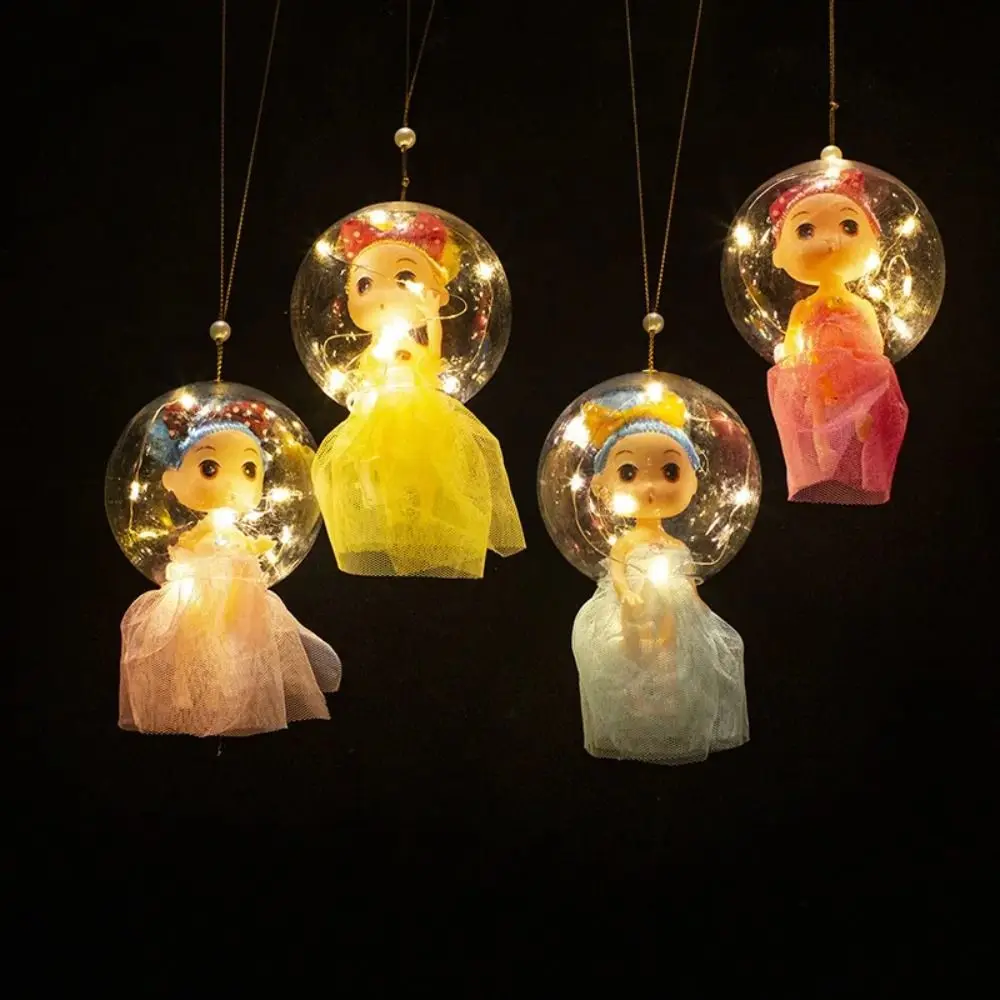 Princess Little Princess Doll Lantern Portable DIY Handheld Lantern Toys Handmade Festival Light-emitting Toys Children's