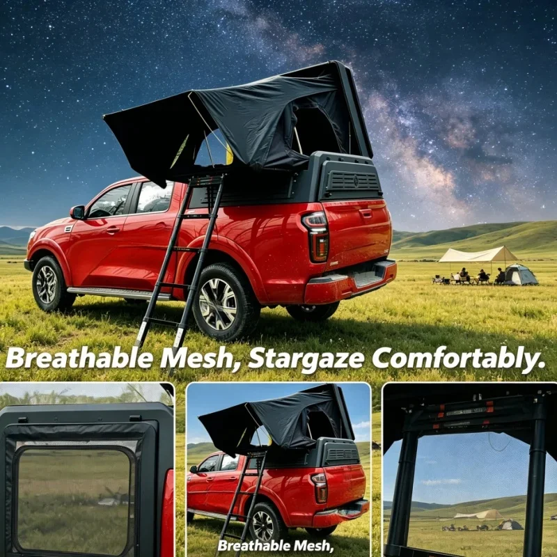4 Season All Weather Windproof Rainproof Vehicle Roof Tent, Quick Storage For SUV Overland Trip Camping Accessories