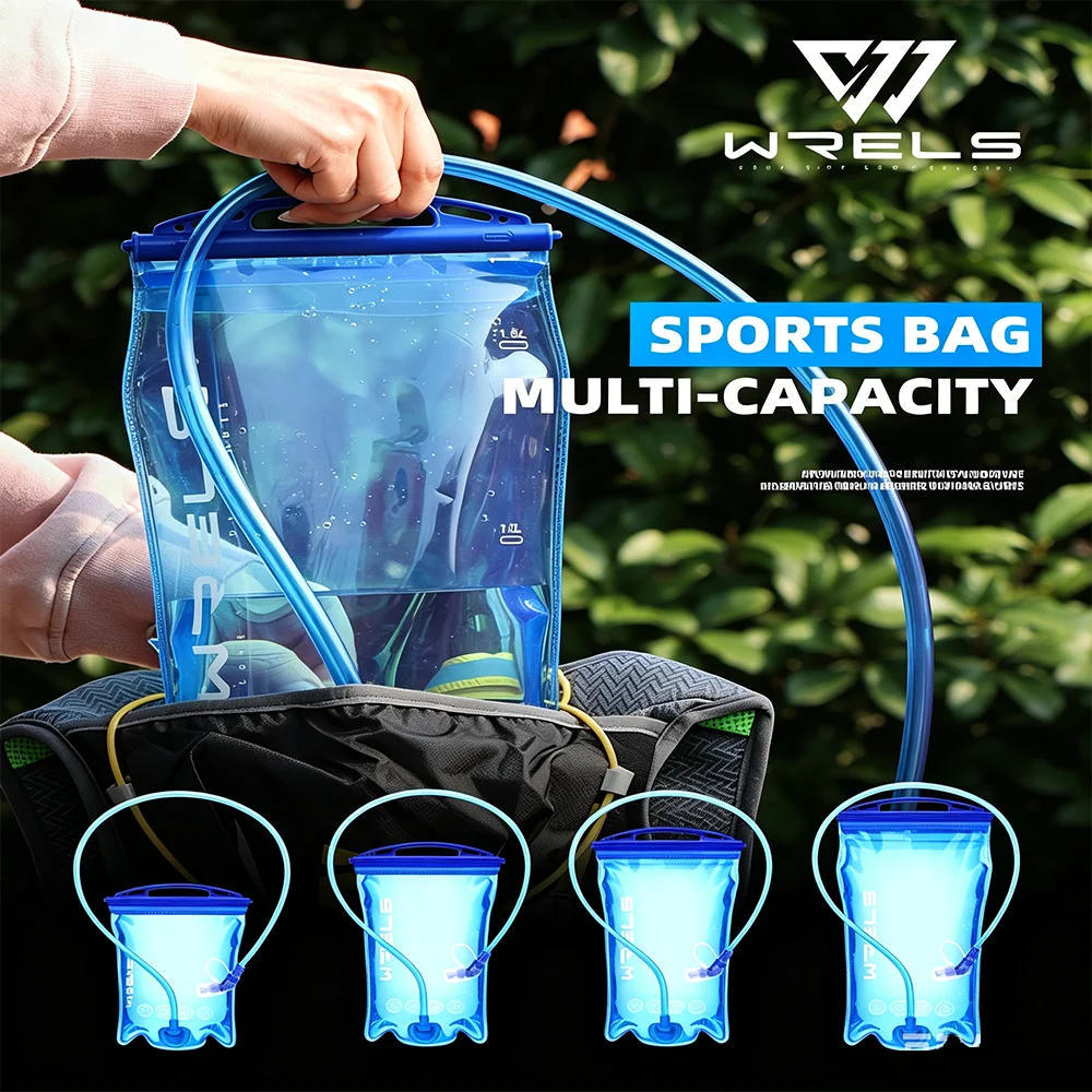 WRELS Water Reservoir Water Bladder Hydration Pack Storage Bag BPA Free 1L 1.5L 2L 3L Running Cycling Hydration Vest Backpack