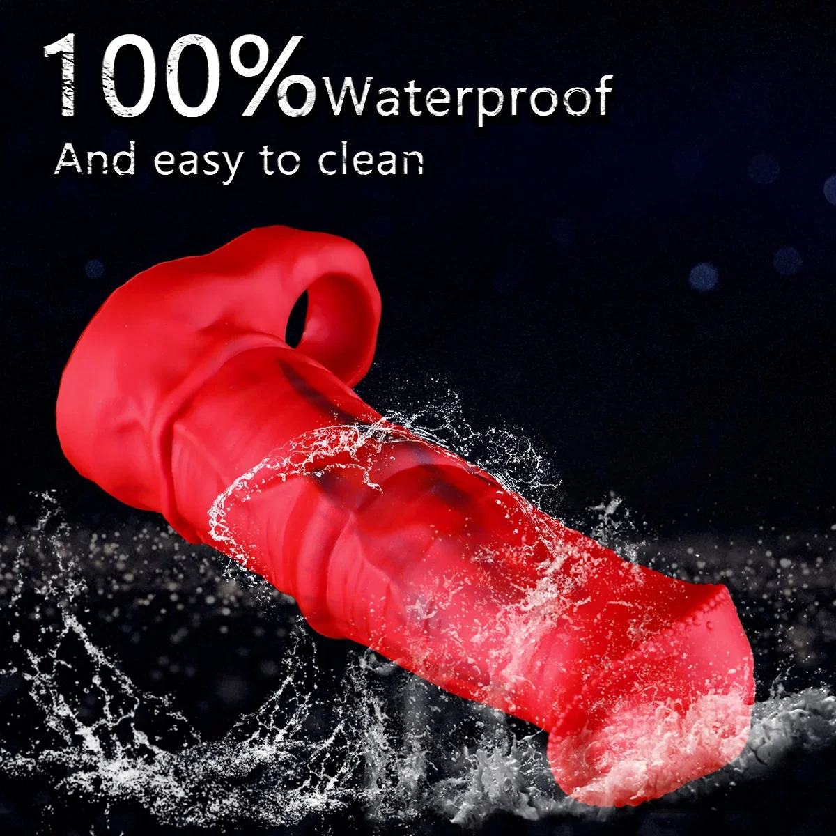 ซิลิโคนม้าอวัยวะเพศชายอวัยวะเพศชายถุงยางอนามัยReusable ExtenderชายอวัยวะเพศชายแขนขยายแหวนCock Horse Cockแขน 18