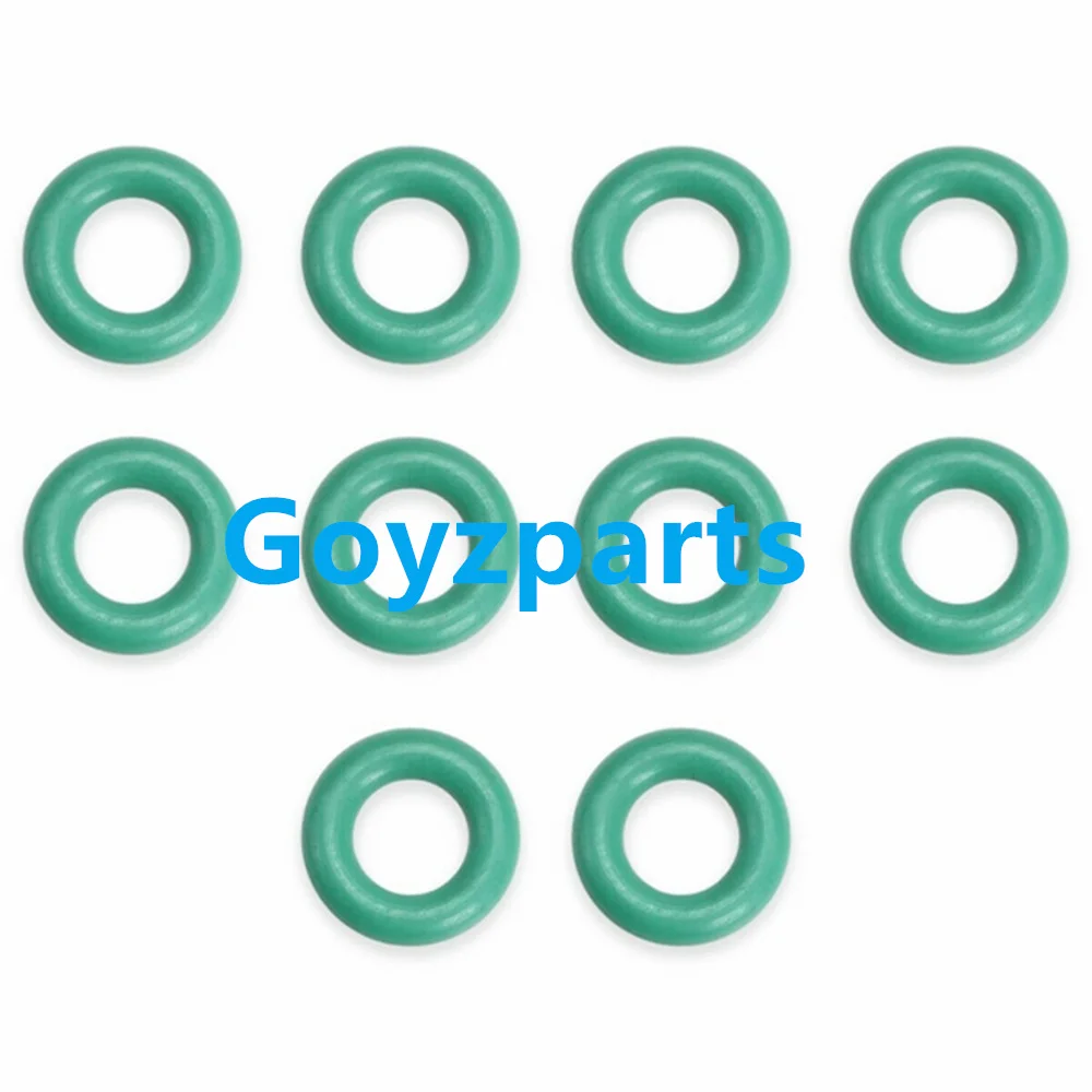 Conjunto de 10 Peças de O-Ring para Tubo de Vazamento de Injetor de Combustível para Ford Transit 2.2 2.4 TDCi, Vedação de Injetor, O-ring de Borracha Verde