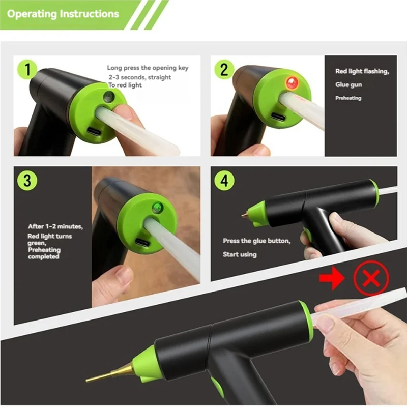 

ALIM-10W Electric Hot Melt Glue Tool Household DIY Industrial Tool Heat Temperature Repair Tool Use 7Mm Glue Sticks