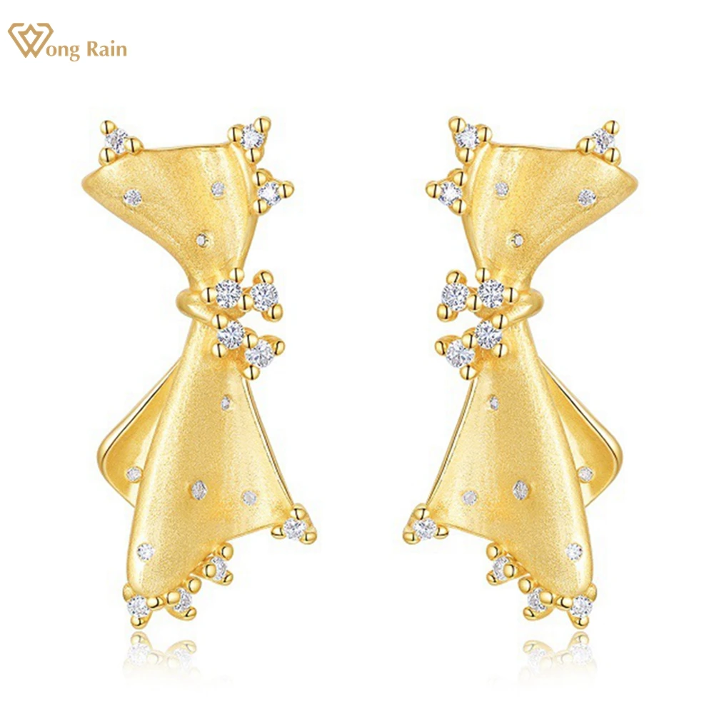 

Wong Rain Vintage Solid 925 Sterling Silver VVS1 3EX D Color Real Moissanite Diamond Gems Women Earrings Ear Studs Fine Jewelry