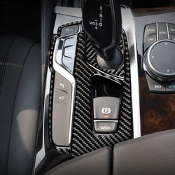 For BMW 5 Series 6GT G30 G32 G38 LHD RHD carbon fiber car styling center console shift panel sticker cover decorative accessorie