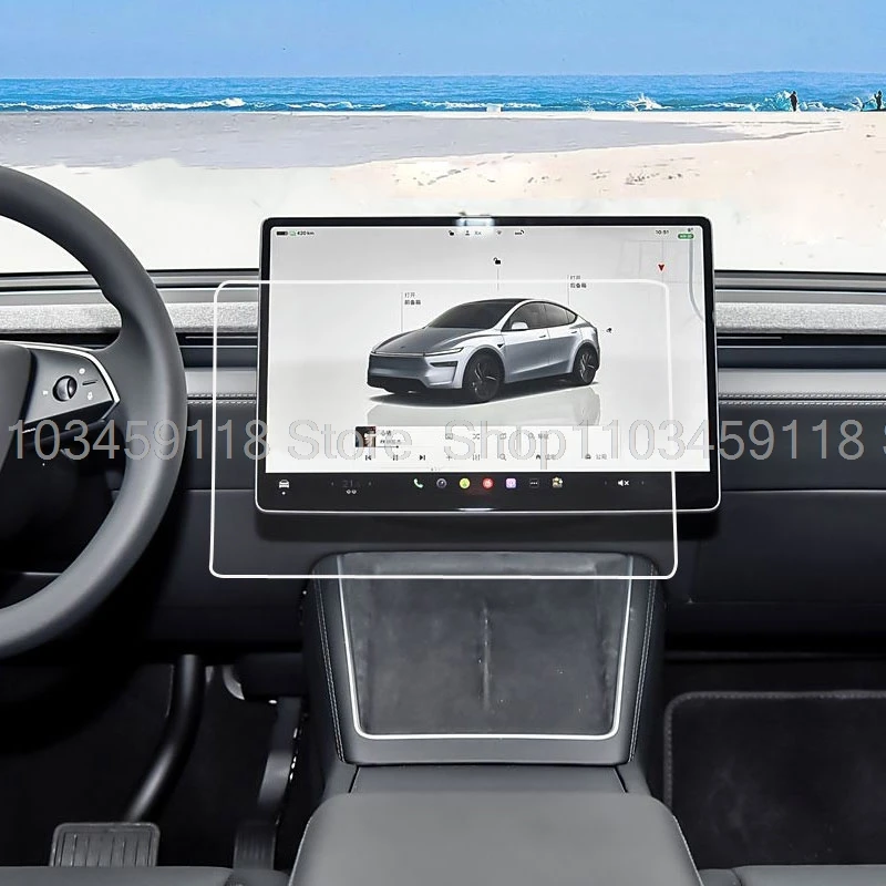 

Tempered glass Screen protector For Tesla Model Y 2025 15.4inch car radio gps Navigation touchscreen anti-scratch film