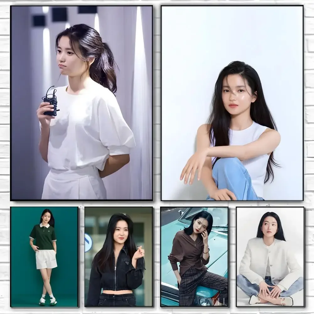 Actress K-Kims Taeris Poster Self-adhesive Art Waterproof Paper Sticker Coffee House Bar Room Wall Decor