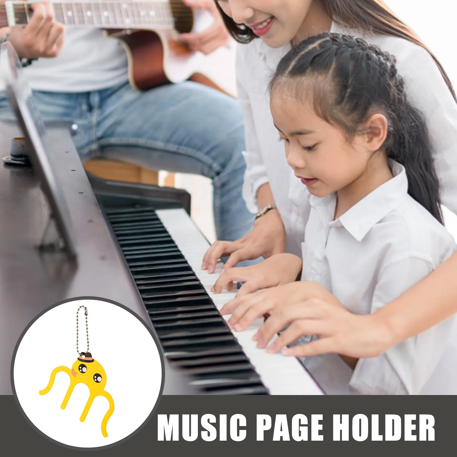 Premium Sturdy Metal Music Sheet Clip for Piano Scores Guitar Tabs Book Pages Page Holder Score Fixing Clamp Reading Aid