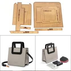 1Set Personality Fashion Handbag Sewing Pattern DIY Kraft Paper Leather Sewing Template Sewing Accessories 24X22CM