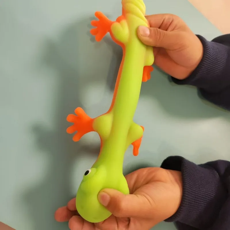 Lézard extensible coloré, jouets Squishy, doux, anti-Stress, Fidget, sac à cadeaux, prix de classe, cadeaux de fête d'anniversaire