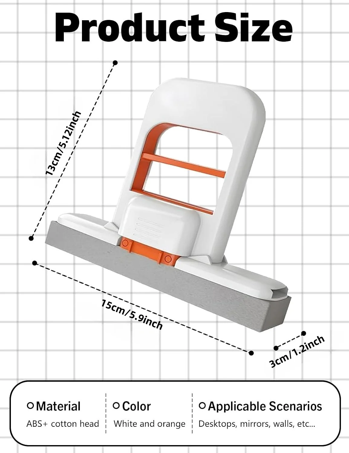 Mini desktop Sponge Mop, One Handed Self Squeezing, Foldable Dry and Wet Sponge Mop, Suitable for Kitchen, Bathroom, Mirror