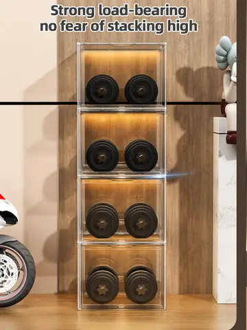 Superstor transparent förvaringslåda för blinda fingrar, organiserar låda, hjälmbok, montre, dammsäker 8 best sales förvaring av blinda lådor - №7