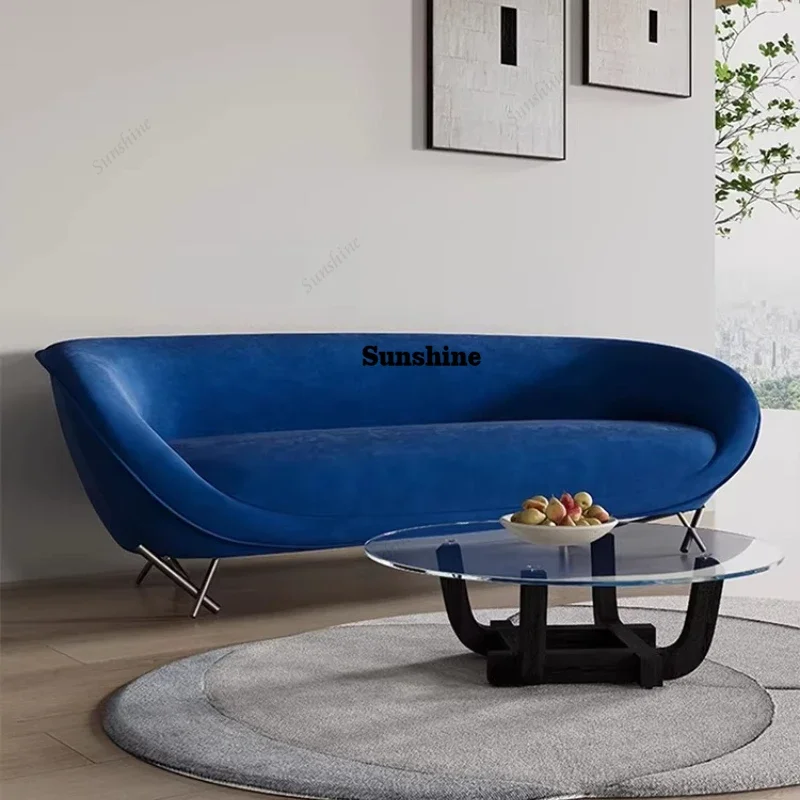 

Modern minimalist personality commercial light luxury design creative curved sofaY