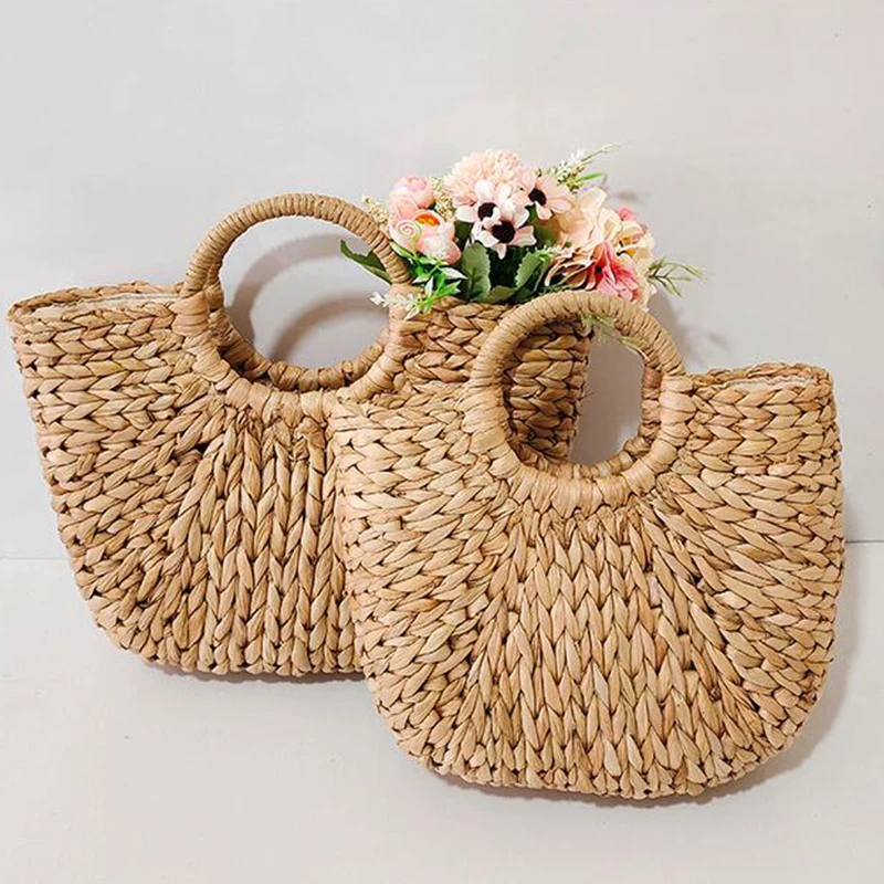Multi-styles Straw Bags Handmade Summer Woven Beach Ladies Shoulder Bag Bohemia Bali Travel Female Holiday Handbags