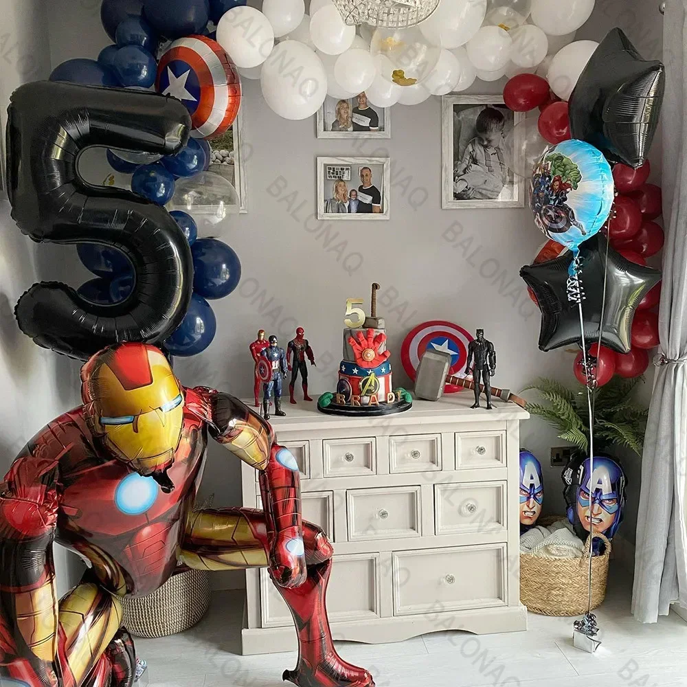 

70pcs Superhero Theme Iron Man Balloon Arch Garland Kit Metallic Gold Confetti Balloon Baby Shower Birthday Party Decor