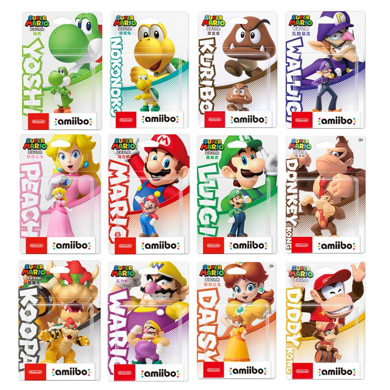 ARTSWIFT Amiibo -Super Mario - Luigi Peach Browser Boo DAISY Goomba Diddy Kong Nokonoko Original Asian Version Region Free