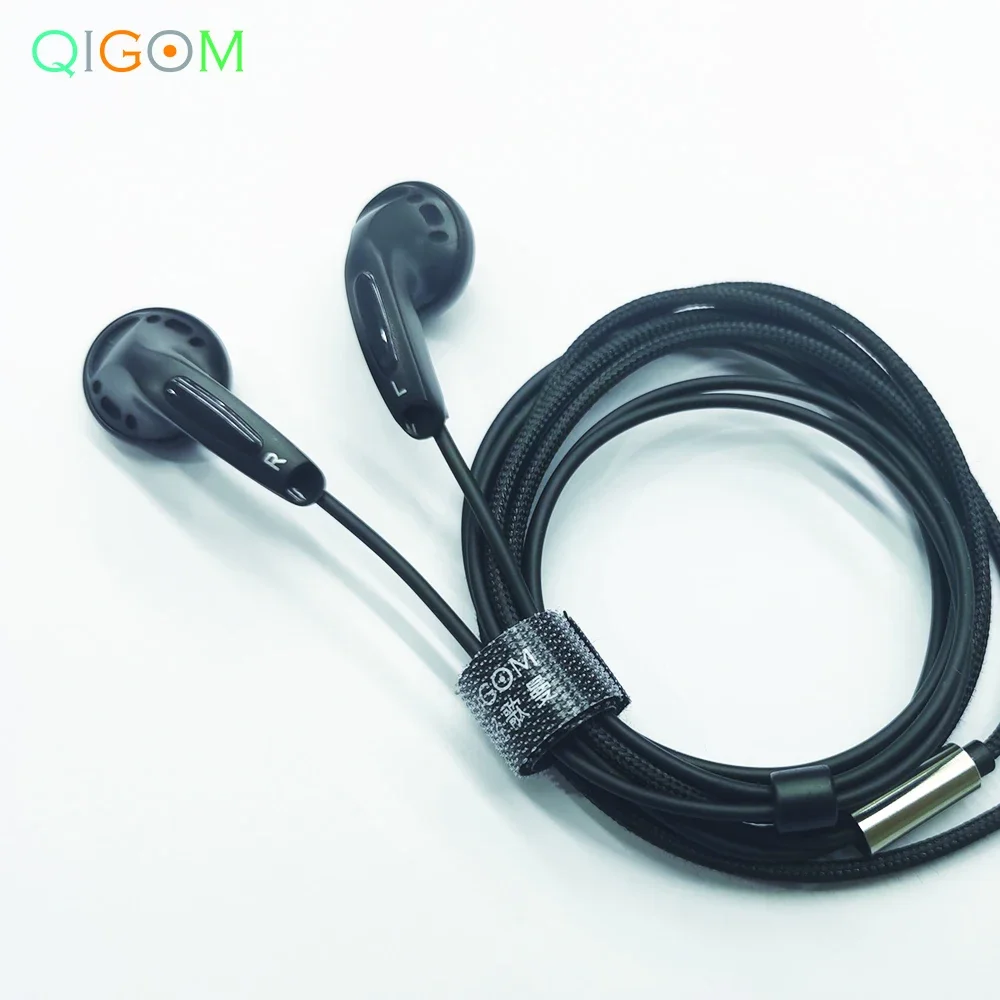 QIGOM S300 300OHMS CZARNY KABEL HIFI DIY SŁUCHAWKI oporowe z płaską główką 15,4 mm jednostka