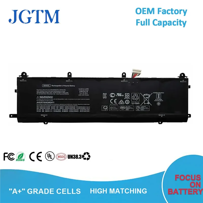 JGTM Genuine original Laptop Battery BN06XL HSTNN-IB8W L68235-1C1 For HP Spectre X360 Convertible 15-EB0005UR 15-EB0025TX series