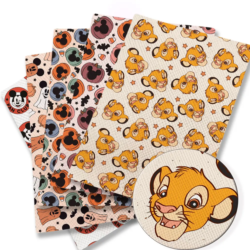 Disney co-branded cartoon fabric140x50cm printed fabric cute cartoon material handmade backpack doll children's DIY fabric