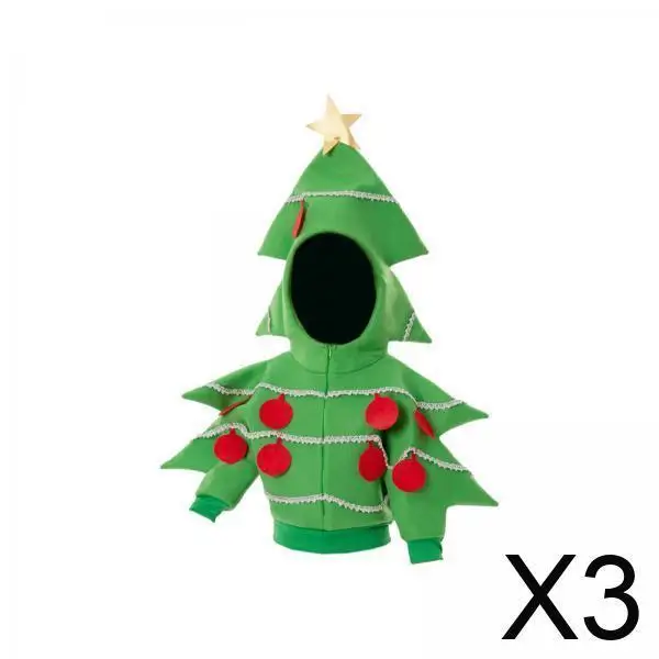 

Children Christmas Tree Jacket Cosplay Costume Long Sleeve Polyester Party Dress Up Outfit for Dance Event