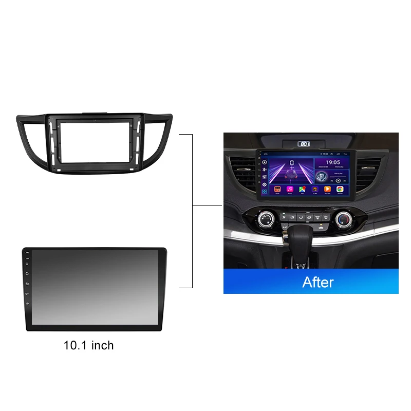 Radio con GPS para coche, reproductor Multimedia con marco Fascia, 10 pulgadas, 2 Din, DVD, estéreo, bisel de montaje, Kit de placa frontal, para Honda CRV CR-V, 2012-2016