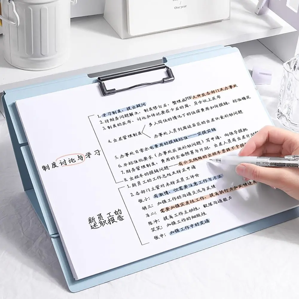 

Multifunctional Dual-use Verhical Plate Clamp Verhical Multifunction Clipboard A4 File Folder Stationery