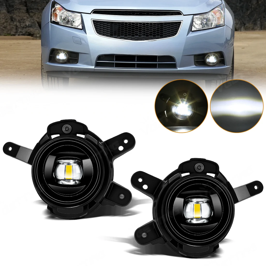 

Front Bumper Angel Eyes Foglamp For Chevrolet Cruze 2009 2010 2011 2012 2013 2014 LED Fog Lights DRL Headlight Car Accessories