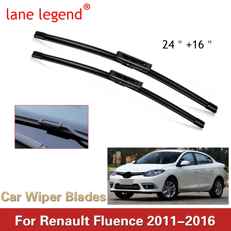 Front Wiper Blades For Renault Fluence 2011-2016 Windshield Windscreen Window 24\