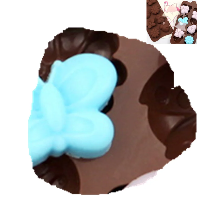 

8 Pcs Silicone Insect Butterfly Mold For Chocolate Cake DIY Baking Food Grade High Temperature Resistant Crafts