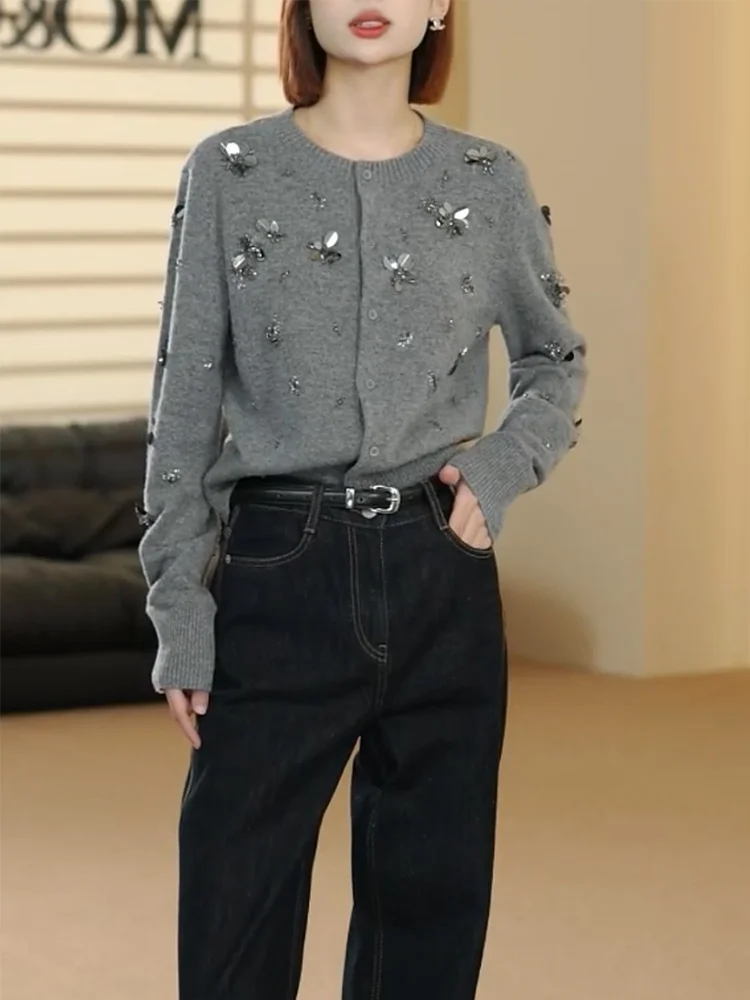 

Вязаный кардиган крупной вязки, осенняя новинка, универсальный, больших размеров, высокое качество, свободный крой, в корейском стиле