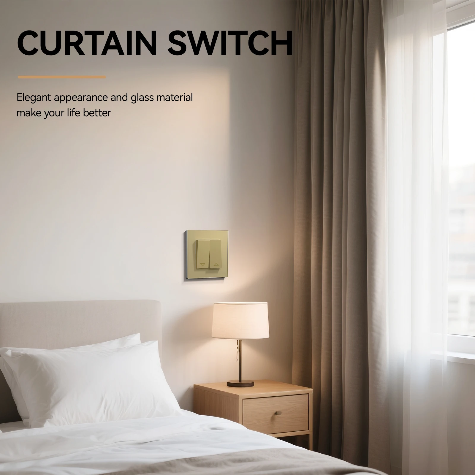 BSEED E 시리즈 기계식 커튼 스위치 전기 롤러 스 - Smart Home Yellow 리뷰 및 가격