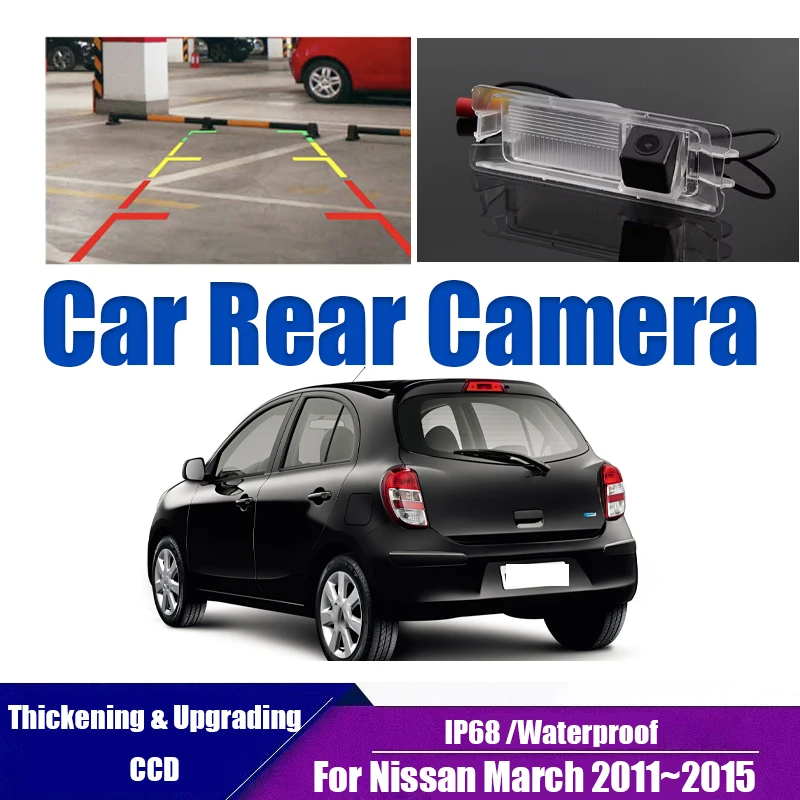 

Car Reverse Rear View Camera For Nissan March 2011~2015 CCD Full HD Night Vision Backup Parking Camera Waterproof Shockproof