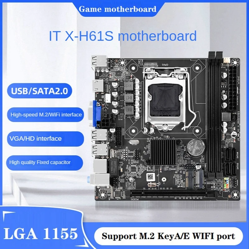 Motherboard +I3 2120 CPU+4G DDR3 1600Mhz RAM+Thermal Grease+SATA Cable+Baffle Support 2XDDR3 RAM Slot