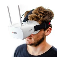Emax 5.8G 48CH FPV Glasses Tinyhawk Diversity Goggle 4.3 Inches 480*320 Video Headset With Dual Antennas 4.2V 1800mAh Battery