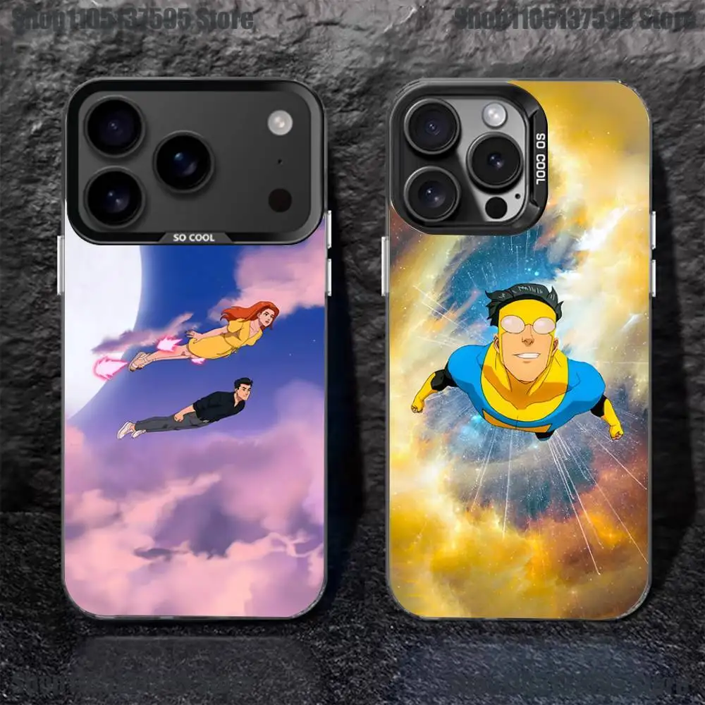 Invincible Mark Atom Eve Phone Case For iPhone 17,16,15,14,13,12,11,Pro,XS,Max,Plus,Mini,SE4,E Black Matte Shockproof Cover