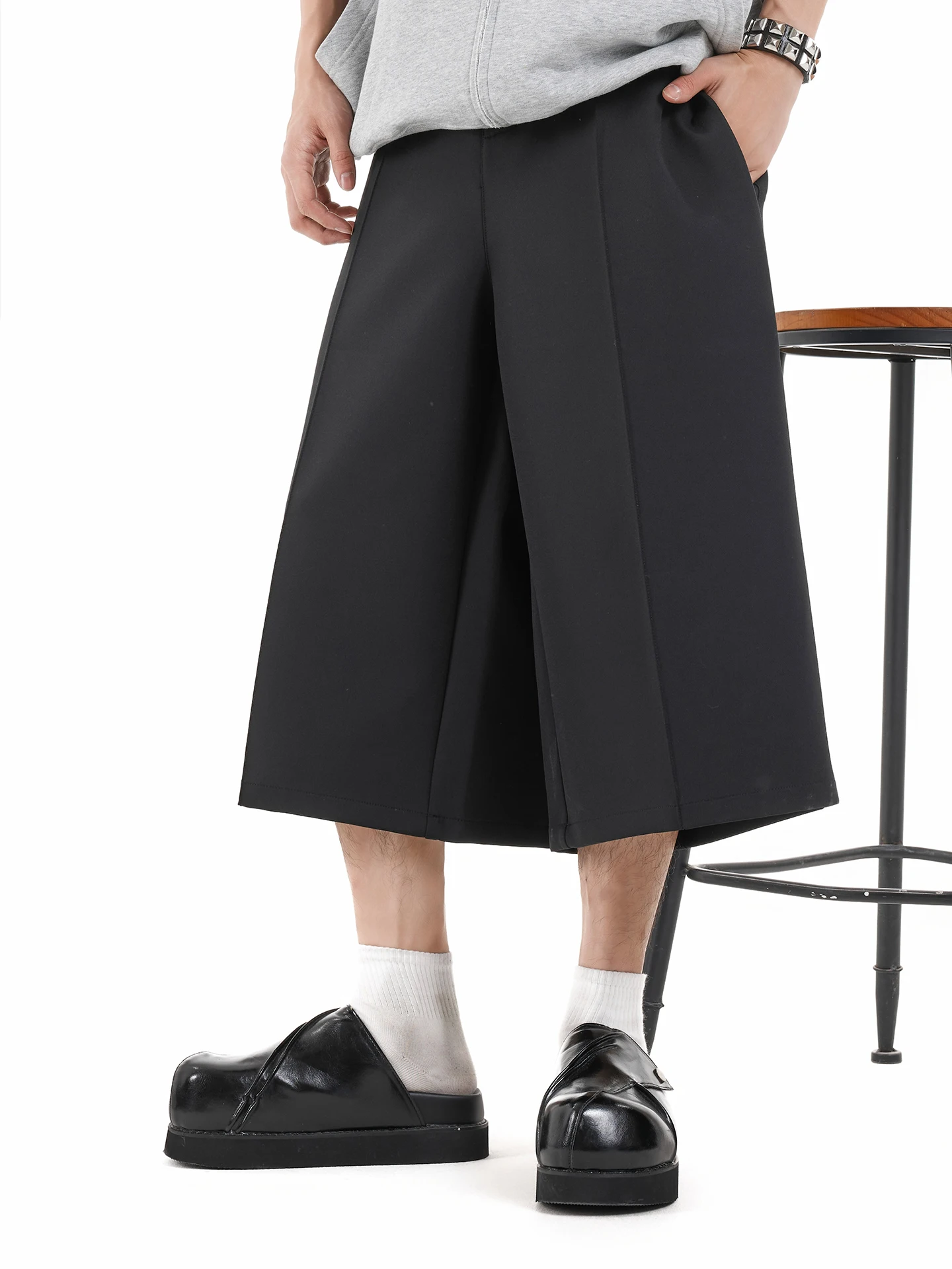 Retro design handmade Birken shoes men's top layer cowhide leather slippers big round toe leather shoes