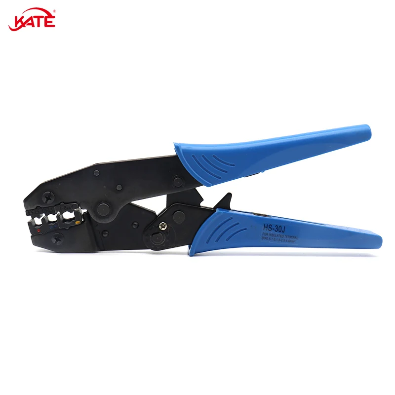 HS Cold Pressed Bare Terminal Crimping Pliers Ratchet Type Crimping Tool Labor-saving Circular Fork Type OT/UT/SV/RV/SC