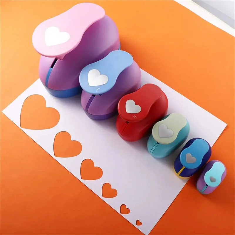 8/15/25/38/50mm Random Color Heart Punch DIY Embossing Punches Scrapbooking Machine Paper Cutting Hole Punch Rounder Cutter NEW