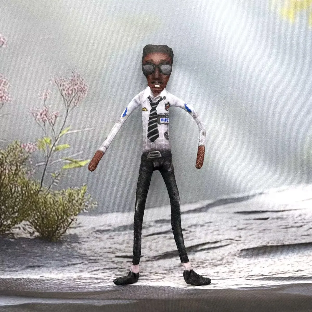 Muñeco de peluche seco con ratón abstracto de personaje súper completo "Identity V" con marco de alambre de hierro para manos y pies, figura libre moldeada