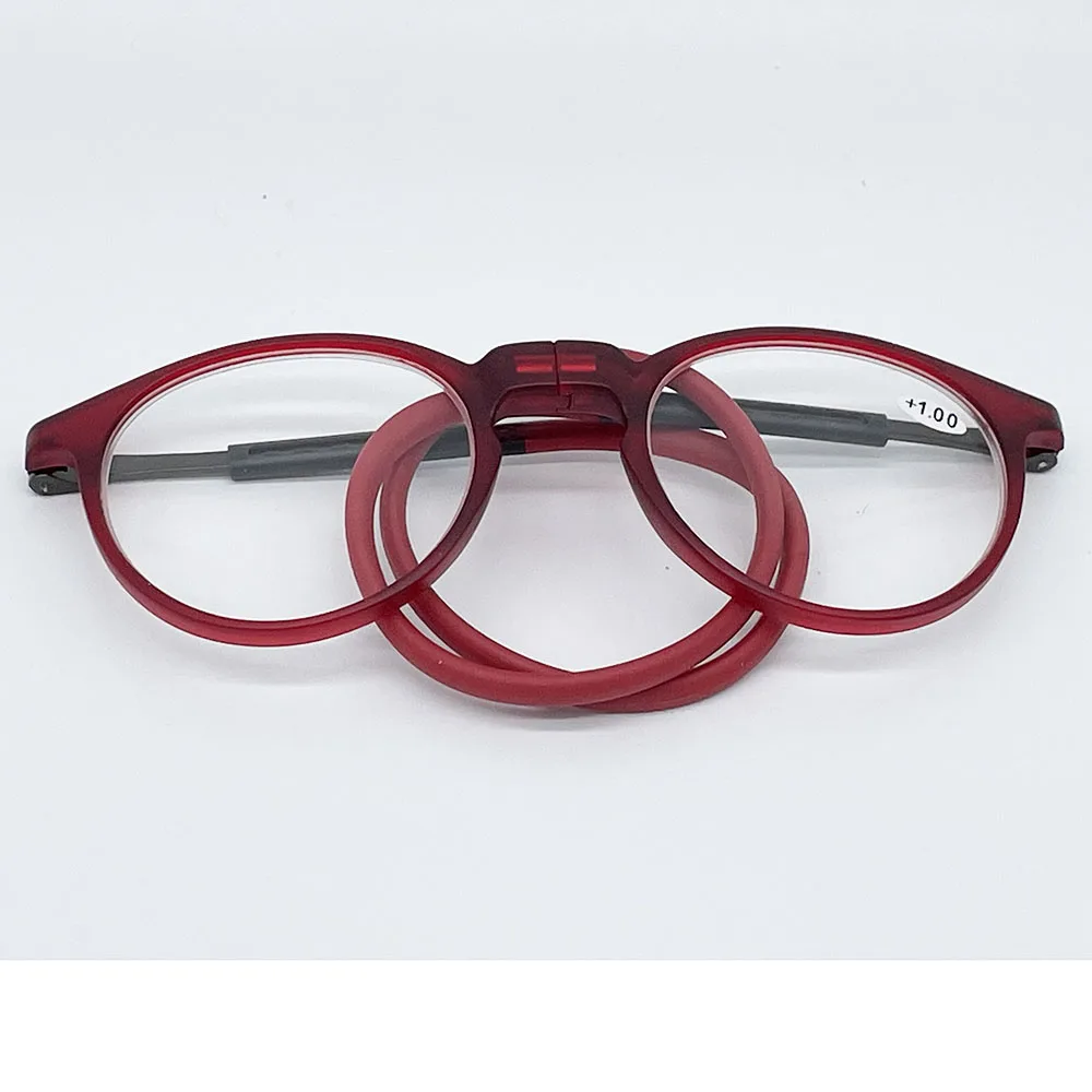 Bequeme, weiche TR-Lesebrille mit magnetischer Absorption und hängendem Hals für Damen und Herren – Detail 6