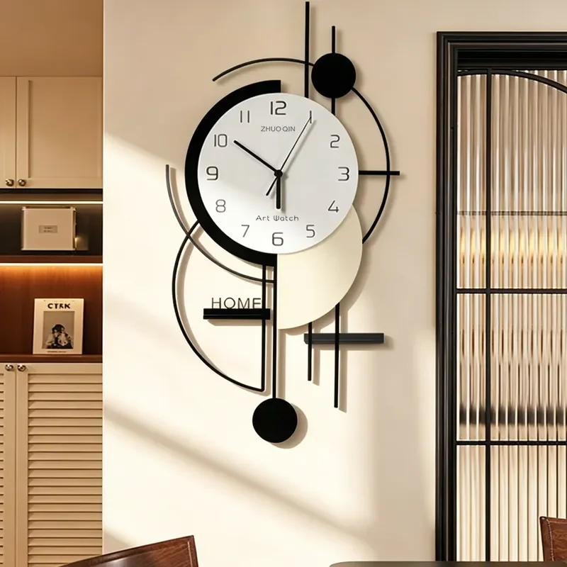 for Modern Simple Wall Clock Living Room Creative High Sense Home Decoration Wrought Iron Wall Watch Wholesale