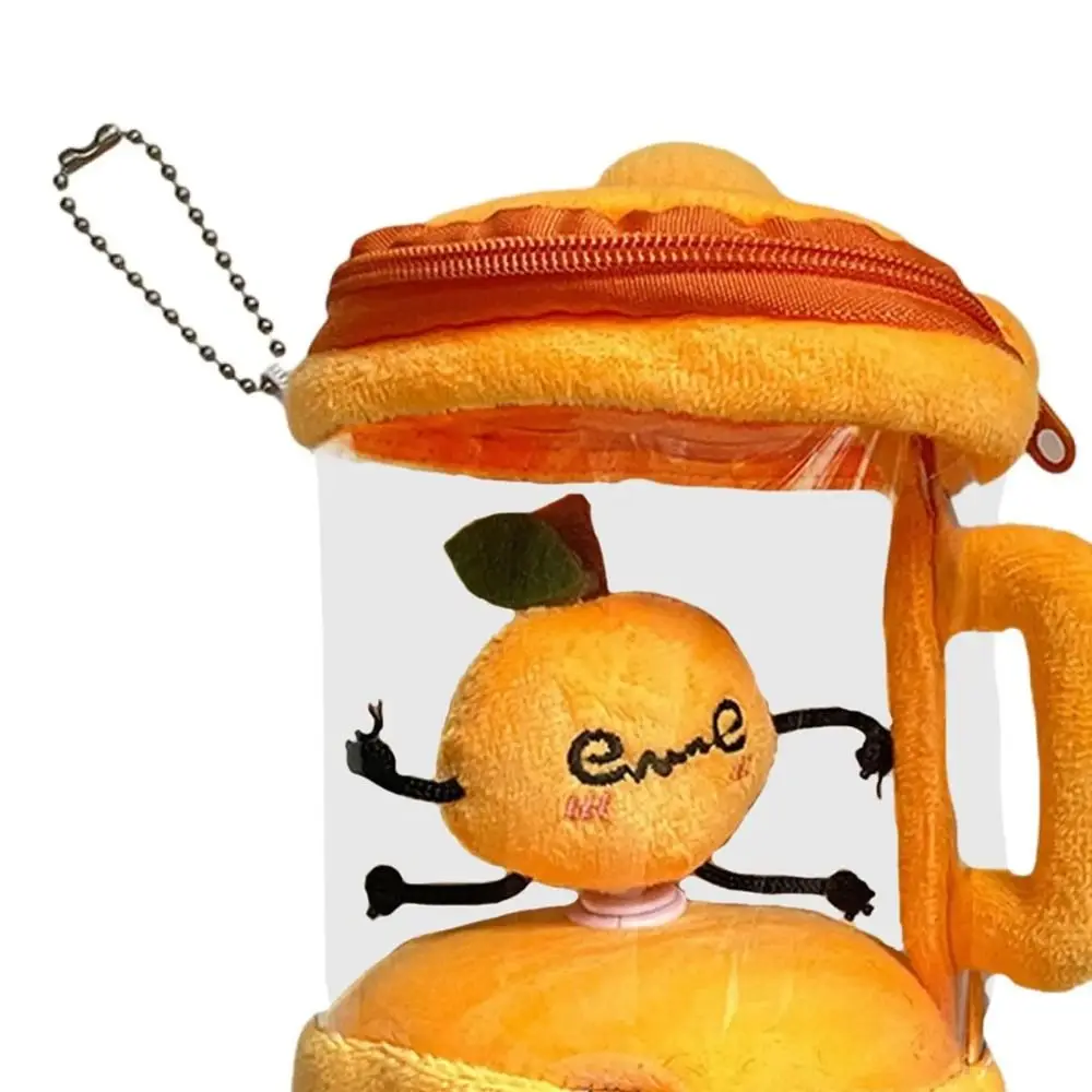 Draw Rope Rotate Plush Fruit Juicer Toy Watermelon/Orange/Banana Cartoon Plush Juicer Doll 16cm Soft Doll Key Chain Pendant